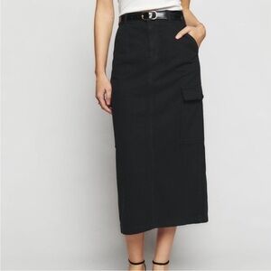 Reformation Maggi Cargo Midi Skirt Size 24
